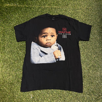 Lil Wayne Tha Carter 3 Promo Black Tee Size Small USED v14034