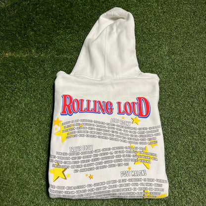 Revenge Rolling Loud 2021 Miami Team White Hoodie Size XL USED x12380