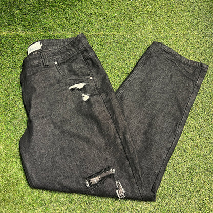 Dime Flannel Lined Jeans Black Size 36 USED v14852