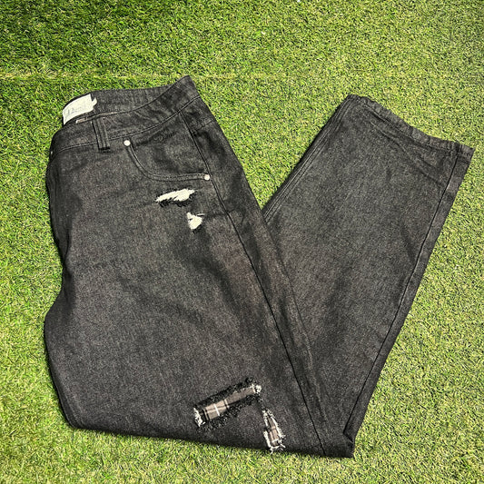 Dime Flannel Lined Jeans Black Size 36 USED v14852