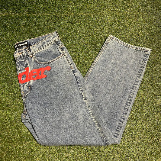 Sp5der Light Wash V3 Indigo Denim Size 36 NEW x12349
