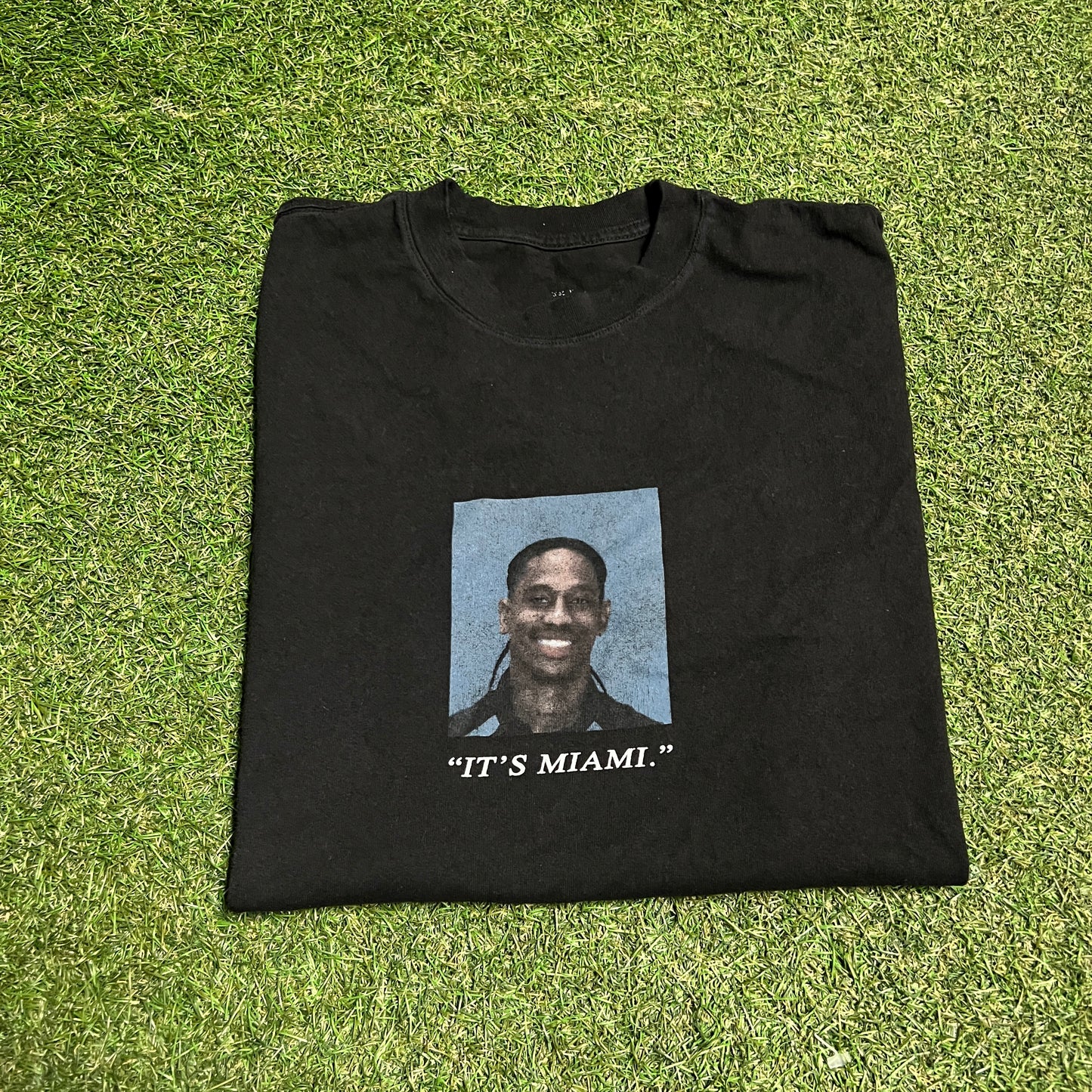 Cactus Jack "It's Miami" Black Portrait Tee Size Medium USED x13253