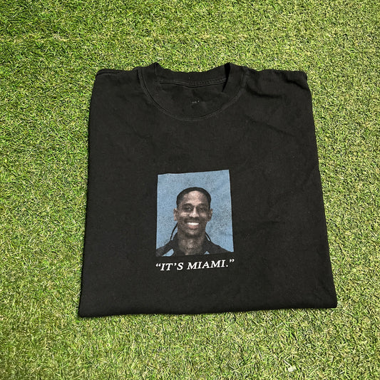 Cactus Jack "It's Miami" Black Portrait Tee Size Medium USED x13253