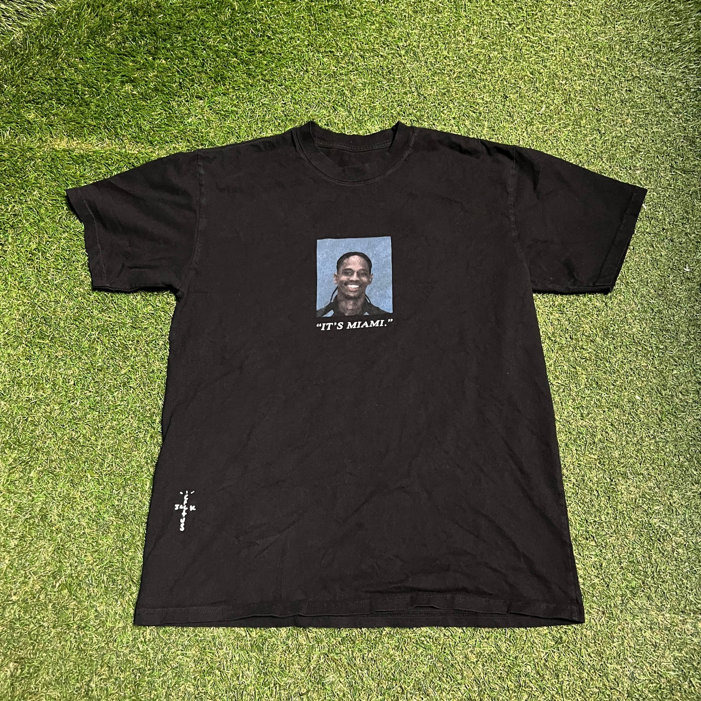 Cactus Jack "It's Miami" Black Portrait Tee Size Medium USED x13253
