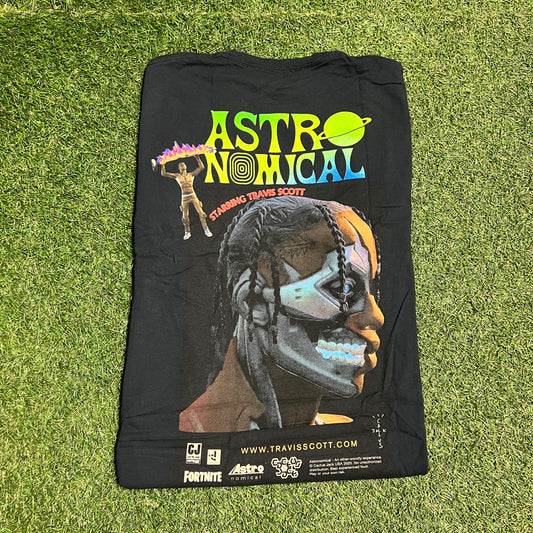 Travis Scott Sicko Event 2 Black Tee Size Large NEW x11484