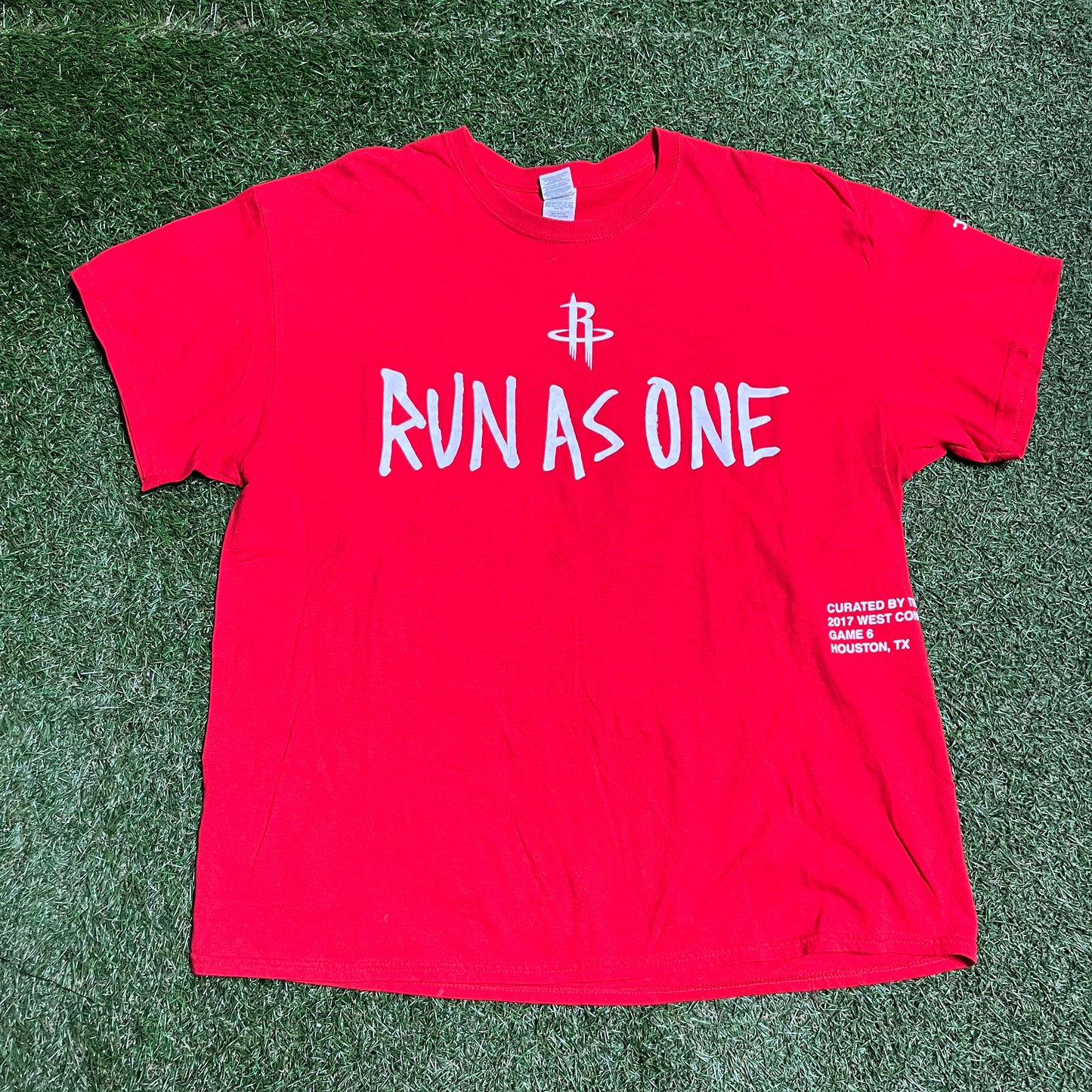 Travis Scott Run as One Rockets Red Tee Size XL USED x11540