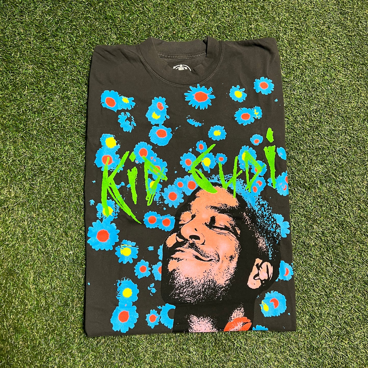 Kid Cudi Flower Full Print Black Tee Size XL NEW x11534