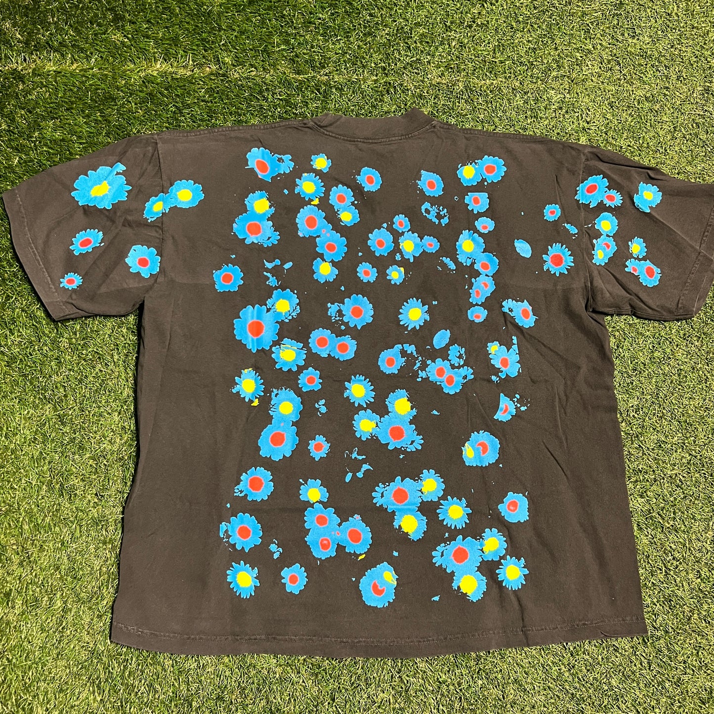 Kid Cudi Flower Full Print Black Tee Size XL NEW x11534