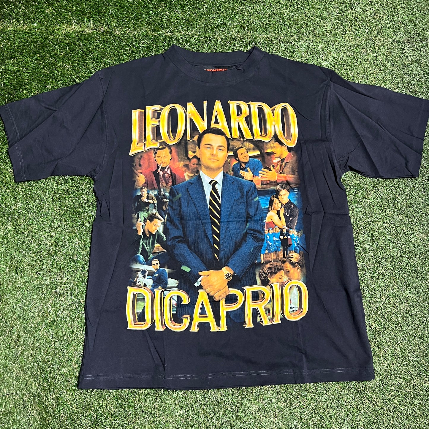 Marino Morwood Leonardo DiCaprio Rap Style Black Tee Size XXL NEW x11533