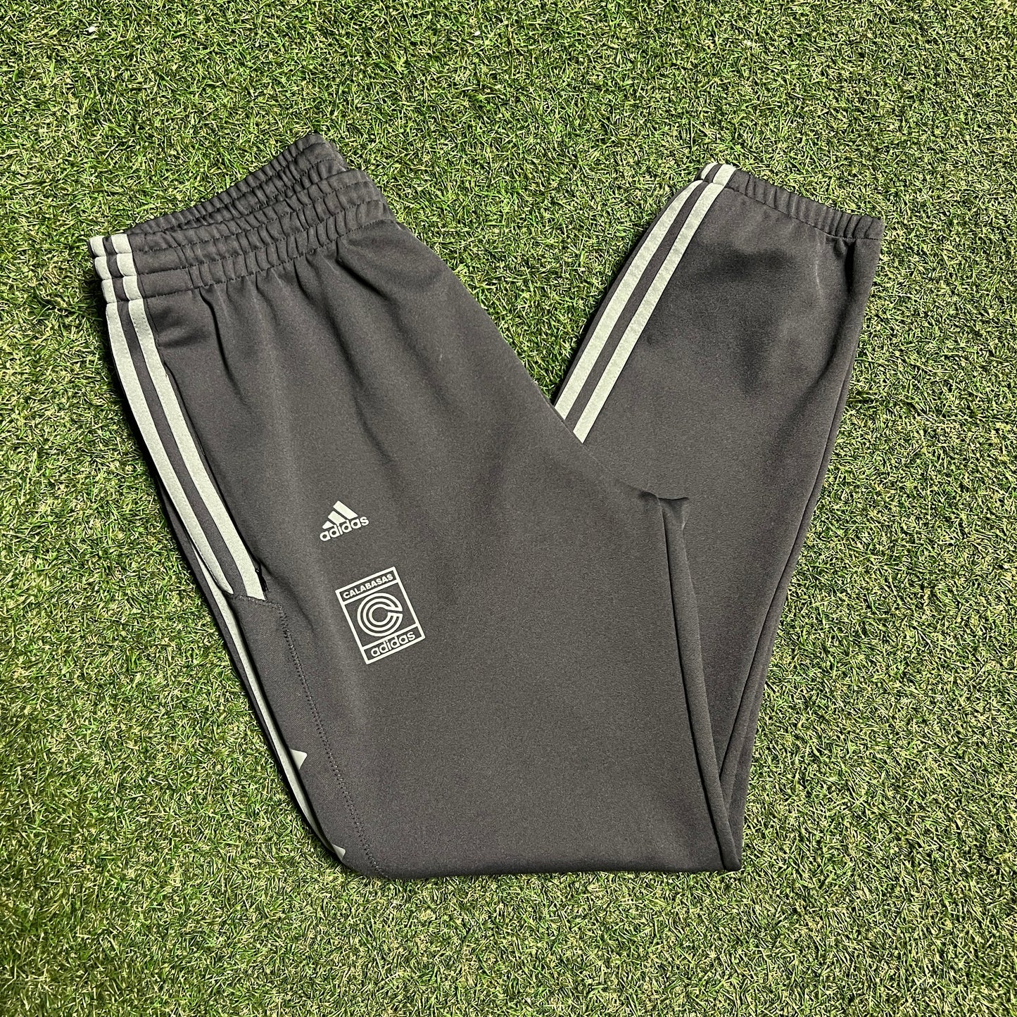 Adidas Yeezy Calabasas Grey Track Pants Size Large USED x13258