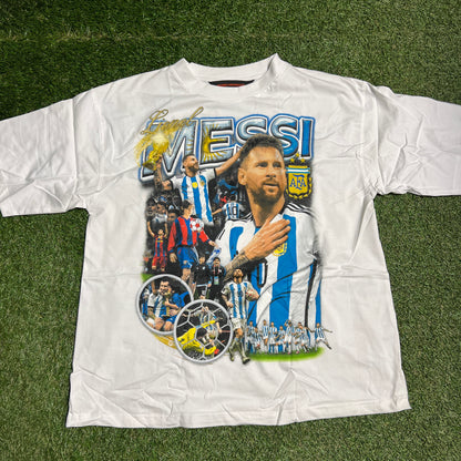 Marino Morwood Messi Rap Style White Tee Size XXL NEW x11531