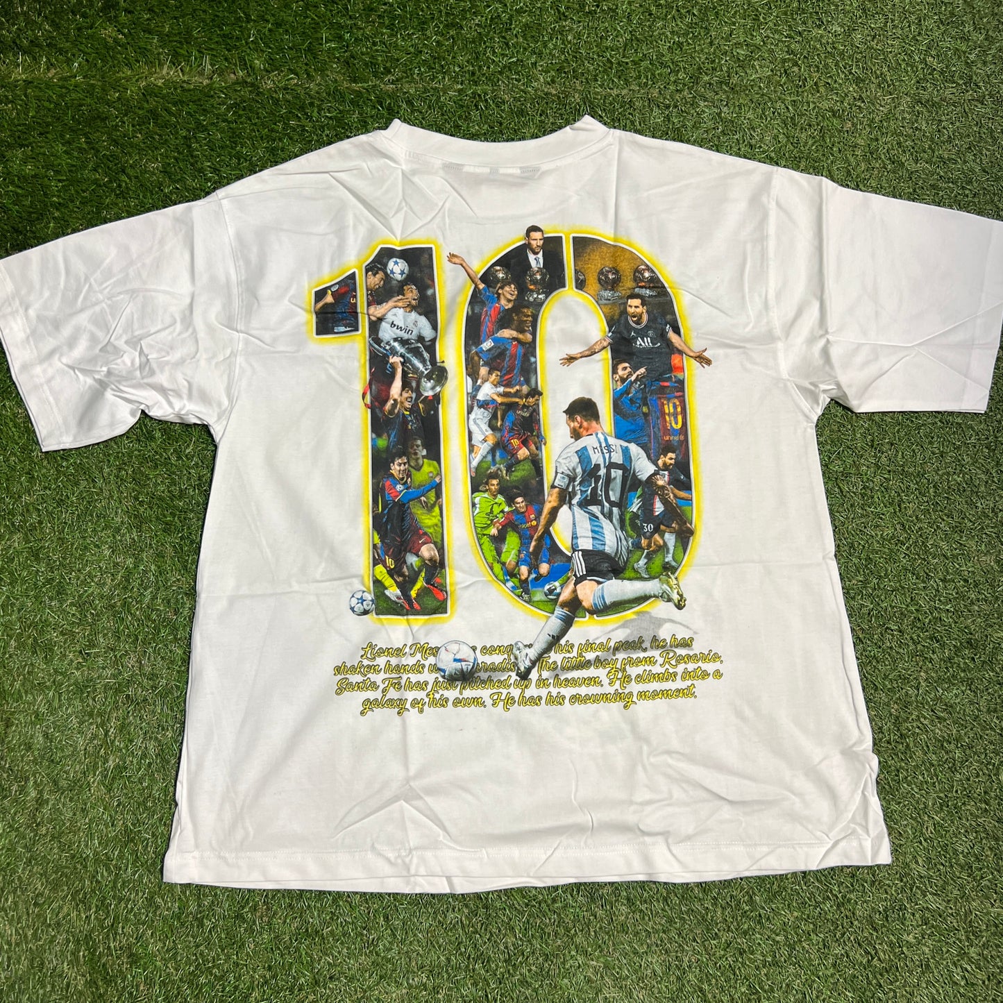 Marino Morwood Messi Rap Style White Tee Size XXL NEW x11531