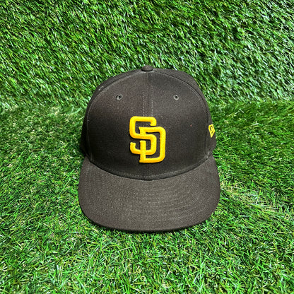 New Era San Deigo Padres Brown Hat Size 7 1/8 USED v15829