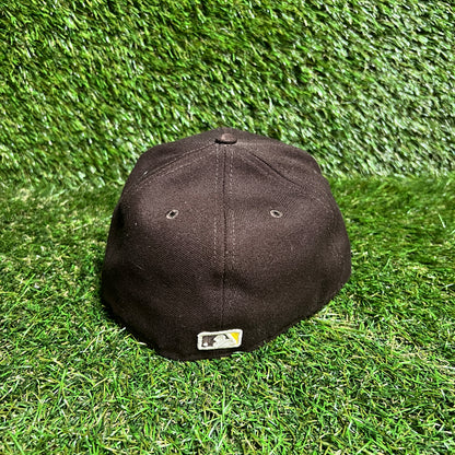 New Era San Deigo Padres Brown Hat Size 7 1/8 USED v15829