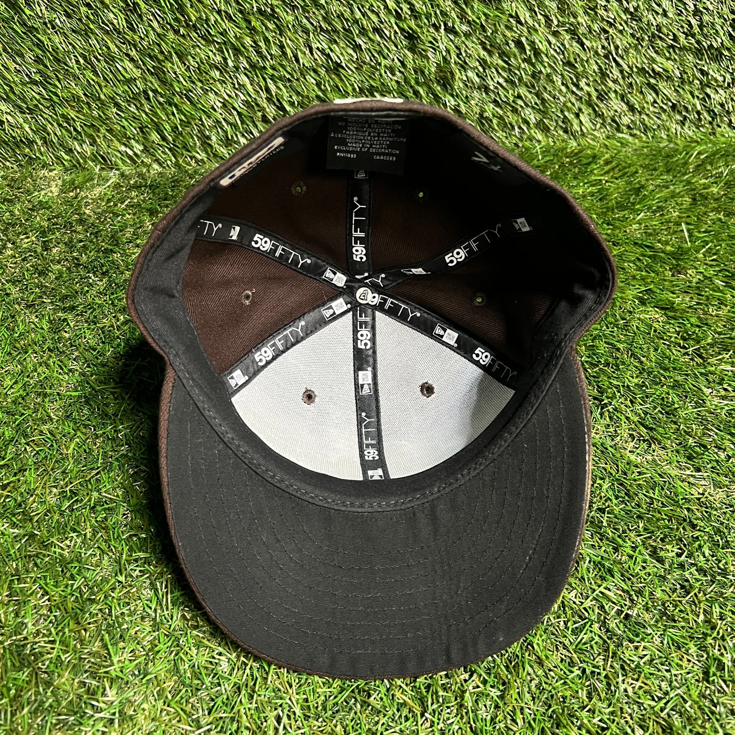 New Era San Deigo Padres Brown Hat Size 7 1/8 USED v15829
