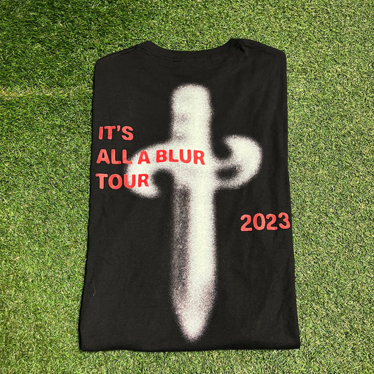 21 Savage IAAB 2023 Tour Black Tee Size XL USED x13274