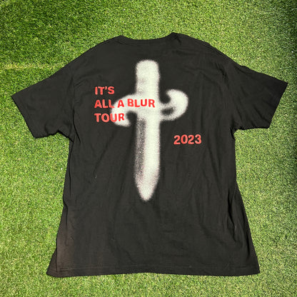 21 Savage IAAB 2023 Tour Black Tee Size XL USED x13274