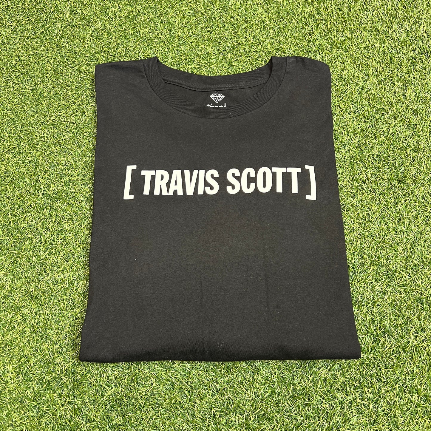 Travis Scott Diamond Supply Red Cross Black Long Sleeve Size XXL USED x11498