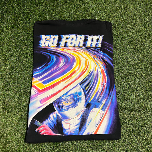 1990s Mighty Racing Go For It Black Tee Size XL USED v15837