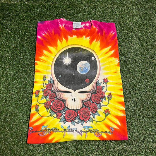 1992 Grateful Dead Space Your Face? Tie Dye Tee Size Large USED v15844