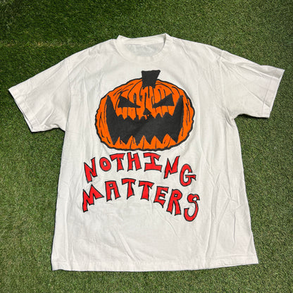 Asspizza Pumpkin Nothing Matters White Tee Size XL USED x12402