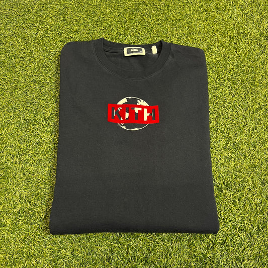 Kith World Logo Navy Longsleeve Size XS USED x11496
