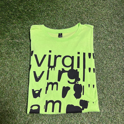 Virgil Abloh Figure of Speech Green Tee Size XL USED x12406