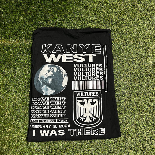 Kanye Vultures Listening Party I Was There Black Tee Size XL USED x13280