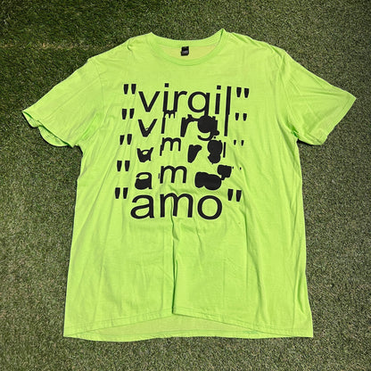 Virgil Abloh Figure of Speech Green Tee Size XL USED x12406