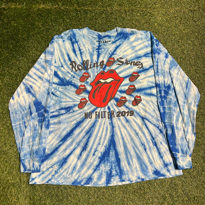 CPFM Rolling Stones No Filter Tour longsleeve tie dye Size XXL USED x11463