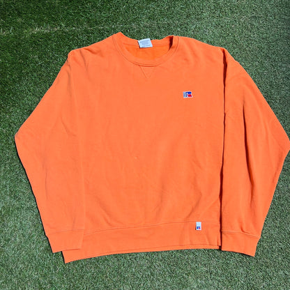 Kith Russell Athletic Crewneck Orange Size XL USED x11457