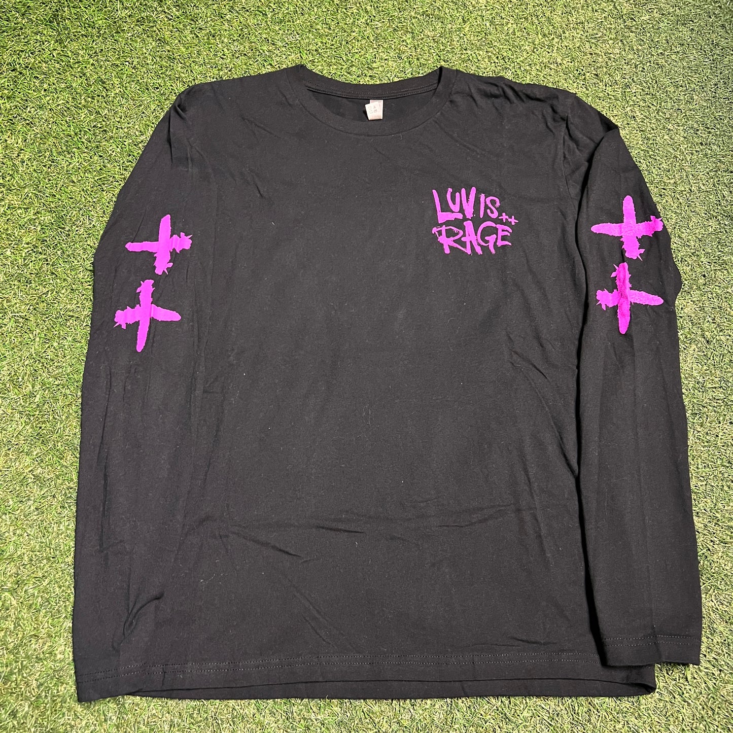 Luv Is Rage Lil Uzi Black Longsleeve Size Large USED x1274