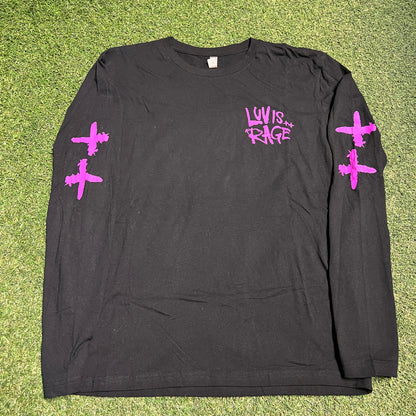 Luv Is Rage Lil Uzi Black Longsleeve Size Large USED x1274