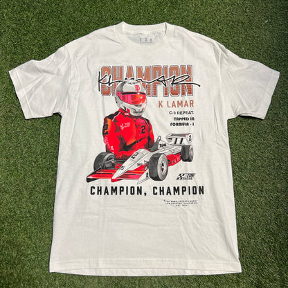 Kendrick Lamar Racing White Tee Size Large USED x1273
