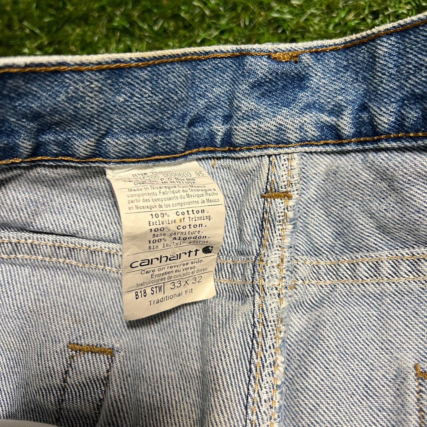 Carhartt Blue Jeans Size 33x32 USED v14056