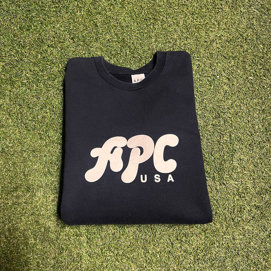 APC USA Navy Blue Crewneck Size XS USED v14921