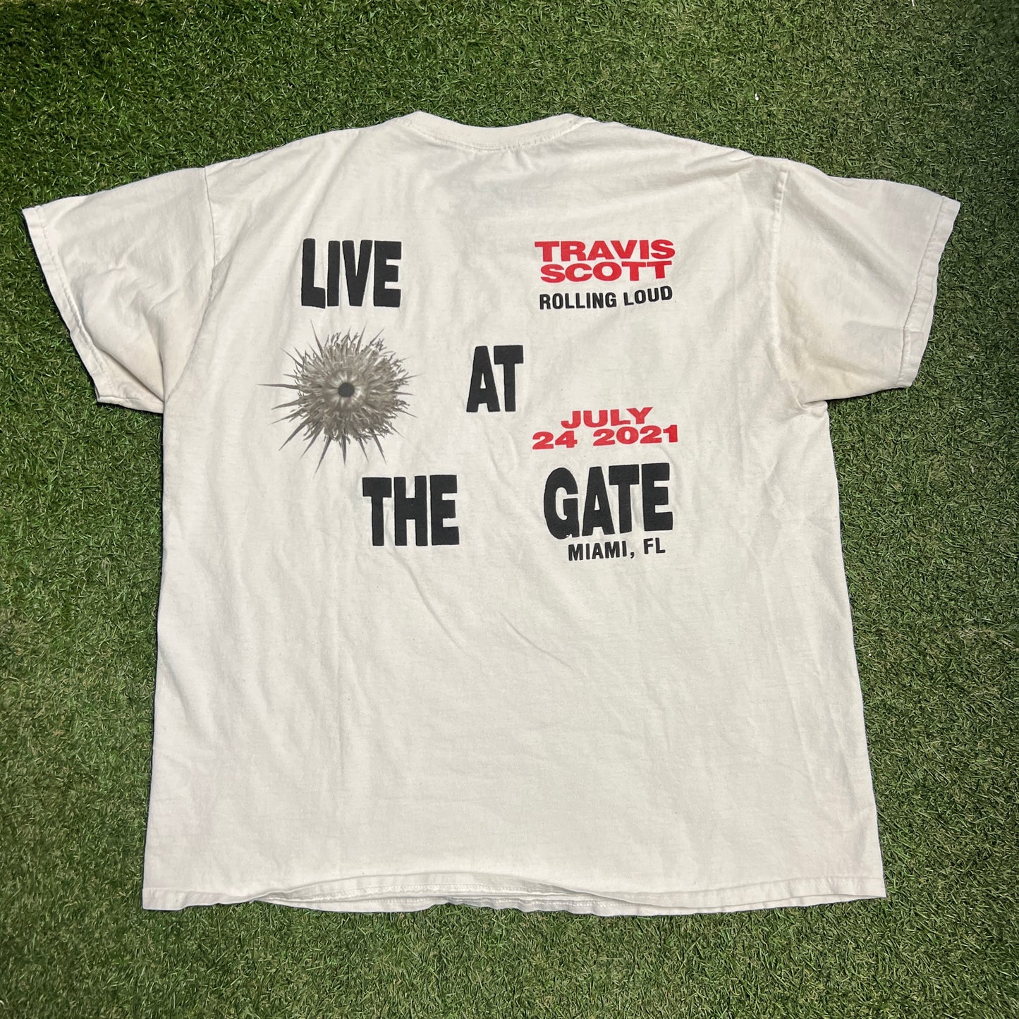 2021 Travis Scott Rolling Loud White Tee x12442