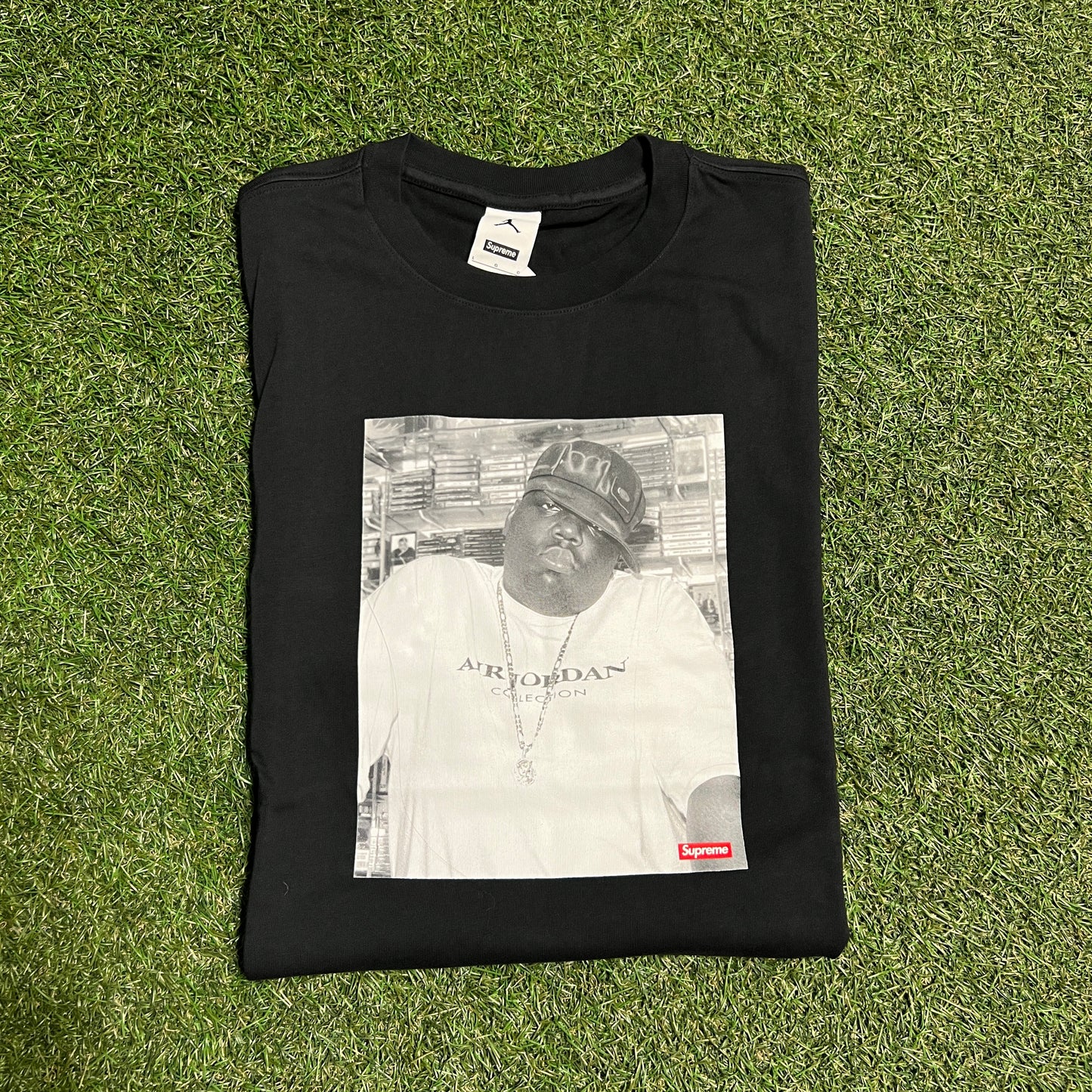 Supreme FW24 Jordan Biggie Tee black Size Large NEW x11546