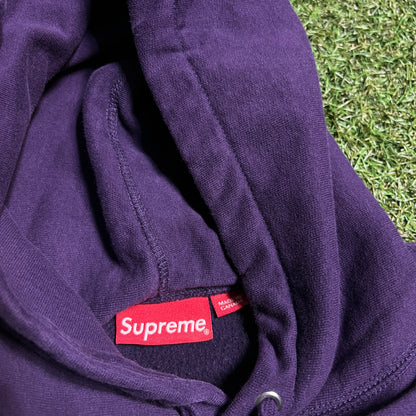 Supreme Box Logo Purple Hoodie Size Small USED x11564