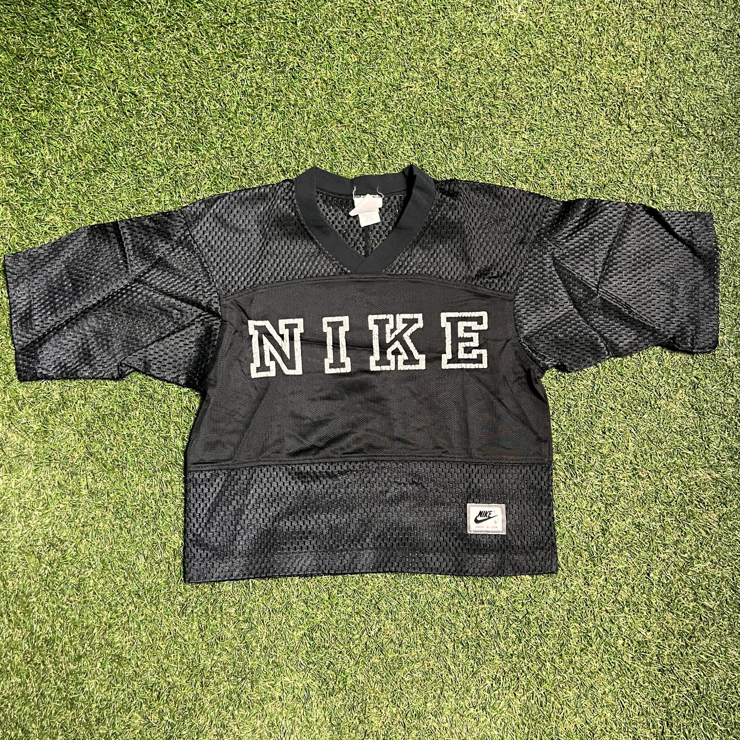 1990's Nike Mesh Black Jersey Size Small USED V14907