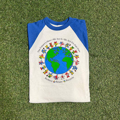 1992 Grateful Dead Recycle World White/Blue Longsleeve Size Medium NEW v15876