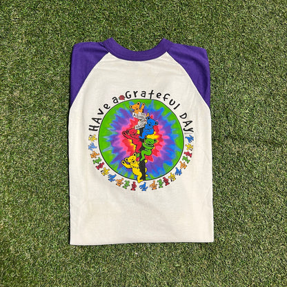 1992 Grateful Dead Recycle World White/Purple Longsleeve Size Medium NEW v15883