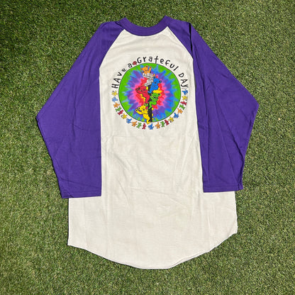 1992 Grateful Dead Recycle World White/Purple Longsleeve Size Medium NEW v15883