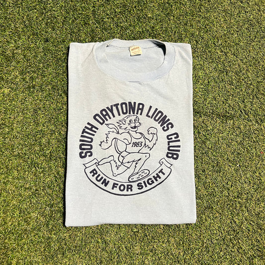 1983 South Daytona Run For Sight Blue Tee Size Large USED v15888