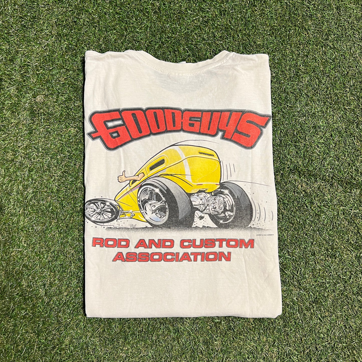 2007 Goodguys Fast Coast White Tee Size Large USED v15902