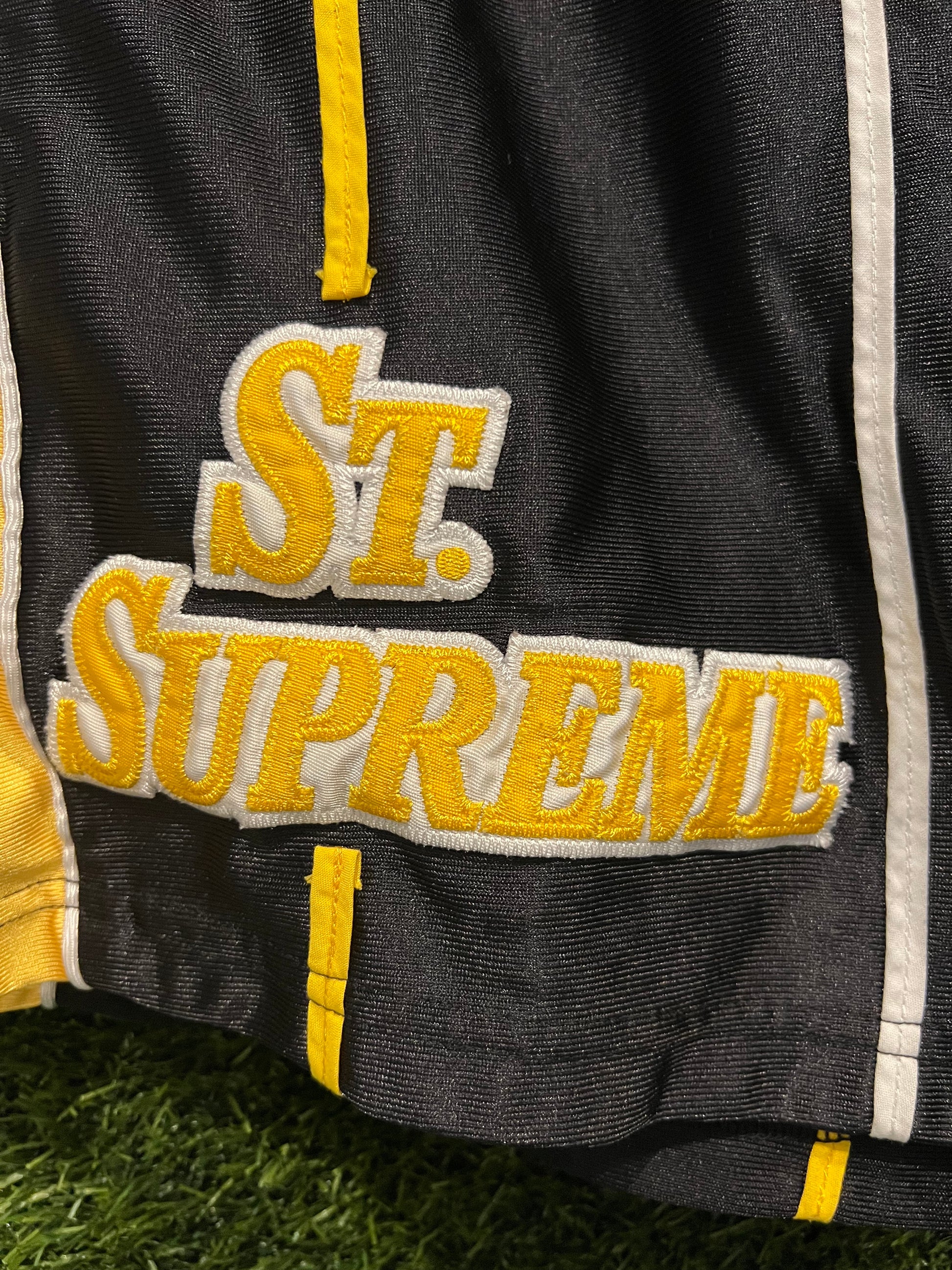 Supreme St Supreme Black Yellow Shorts Size Large USED