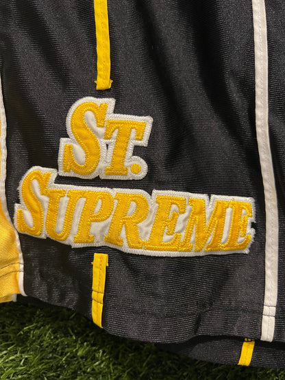 Supreme St Supreme Black Yellow Shorts Size Large USED