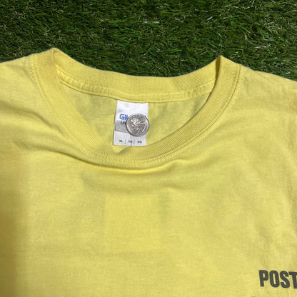 Post Malone Stoney Tour Yellow Tee Size XL USED v1980