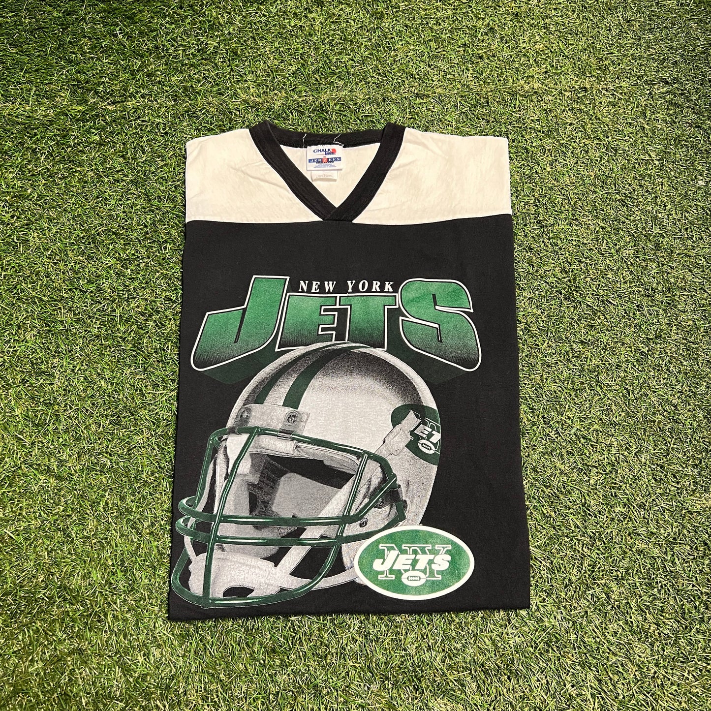 NY Jets chalk line tee black Size Medium USED v13887