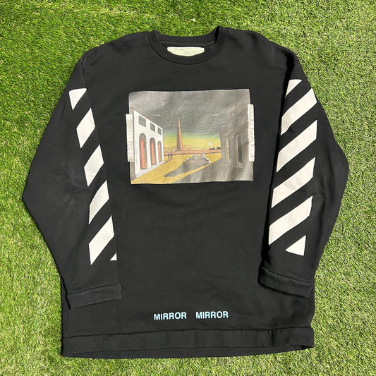 Off White Mirror Mirror 2013 FW Black Sweater Size XL USED x1982